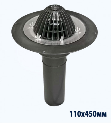 Воронка кровельная WIGAR 110, 450мм необогреваемая